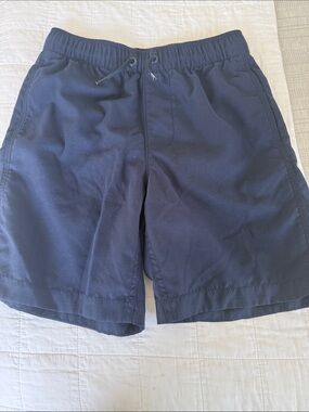GAP Kids Navy Athletic Mesh-Lined swim trunks